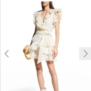 White Veronica Beard Mahita Ruffle Dress